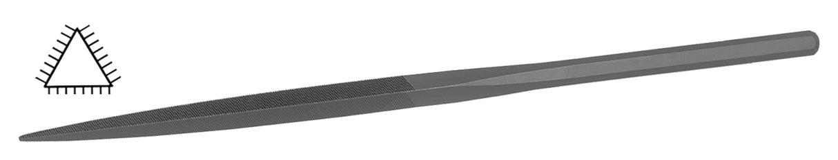 Glardon™ Vallorbe Swiss 8-1/2" Habilis Three Square File Cut 1 Medium/Coarse - LH2607 by PMC Supplies