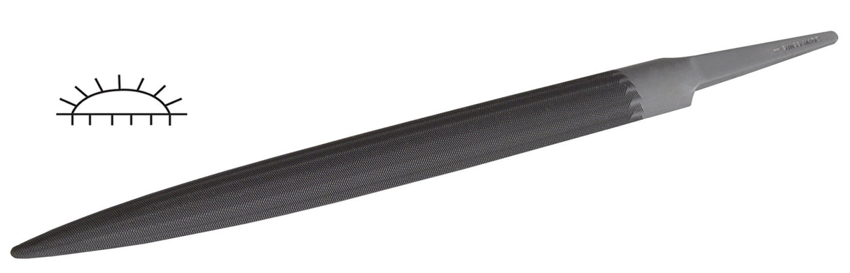 Glardon Vallorbe Swiss half round file 6-inch cut 0 coarse for metal shaping and finishing