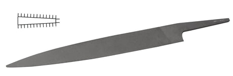 Glardon Vallorbe Swiss 6 inch knife file with coarse cut and tapered blade for precise metal shaping and material removal