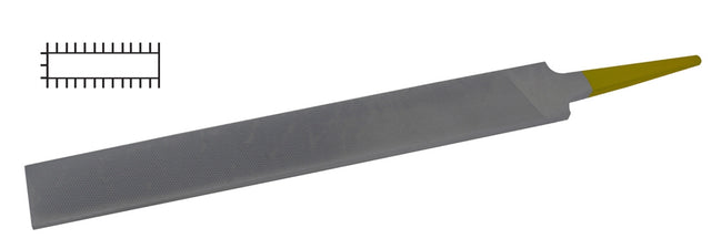 Glardon™ Vallorbe Swiss 8" Valtitan Flat Hand File Cut 00 Extra Coarse - LPV1163 by PMC Supplies