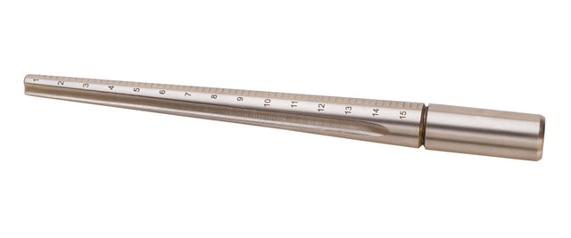 11-1/2 inch hard chrome steel grooved ring mandrel for ring sizing and shaping sizes 1 to 15