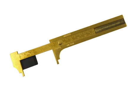 4 inch brass sliding gauge with gem plate for precise small measurements