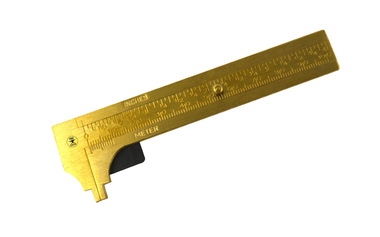 4" Brass Gauge w/ Gem Plate by PMC Supplies