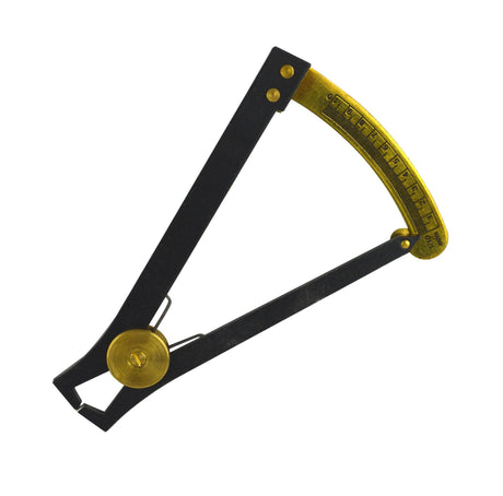 110 MM Degree Gauge with polished chrome steel body, brass slider, and 1/10mm increments for precise measurement