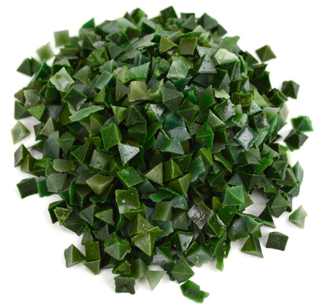 1/4" Green Resin Vibratory Tumbler Media - 1 Lb