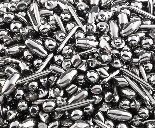 Diagonal Round & Pin Stainless Steel Media - 1 Lb by PMC Supplies