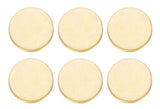 Set of six 1.5 inch Brass 24GA circle charms for jewelry making