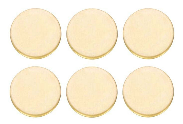 Set of six 1.5 inch Brass 24GA circle charms for jewelry making