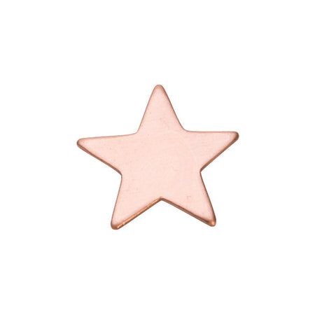 18ga copper star charm 0.875 inch copper jewelry pendant pack of 6