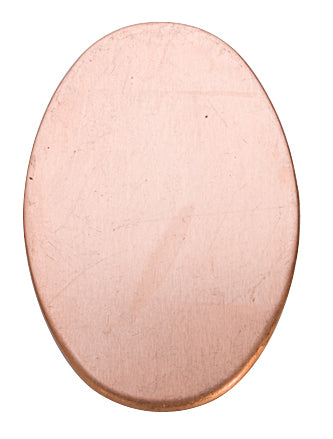 18ga copper oval metal stock 17/32 x 23/32 inches for jewelry making pack of 6