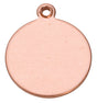 18ga copper drop 9/16 inch round bright copper jewelry finding pack of 6