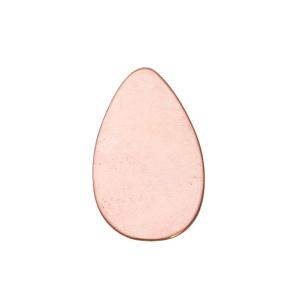 18ga concave copper drop teardrop shape 7/8 x 1.25 inches pack of 6 for jewelry making