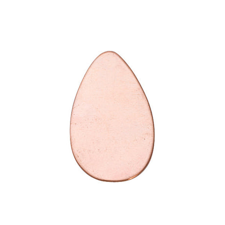 18ga concave copper drop teardrop shape 7/8 x 1.25 inches pack of 6 for jewelry making