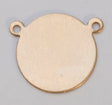 Brass 24GA 16mm circle jewelry finding with two rings pack of six