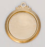 BRASS 24GA 17mm framed circle with 13mm ID and attachment ring pack of 6 for jewelry making
