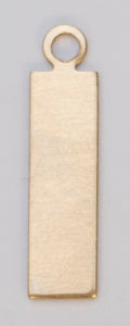 BRASS 24GA 11/16 x 3/16 inch rectangle with ring brass hardware pack of 6