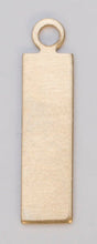 BRASS 24GA 11/16 x 3/16 inch rectangle with ring brass hardware pack of 6