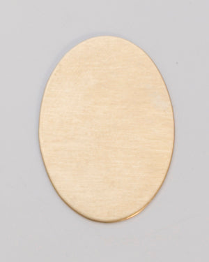 BRASS 24GA 25mm x 18mm oval brass jewelry component pack of 6 pieces