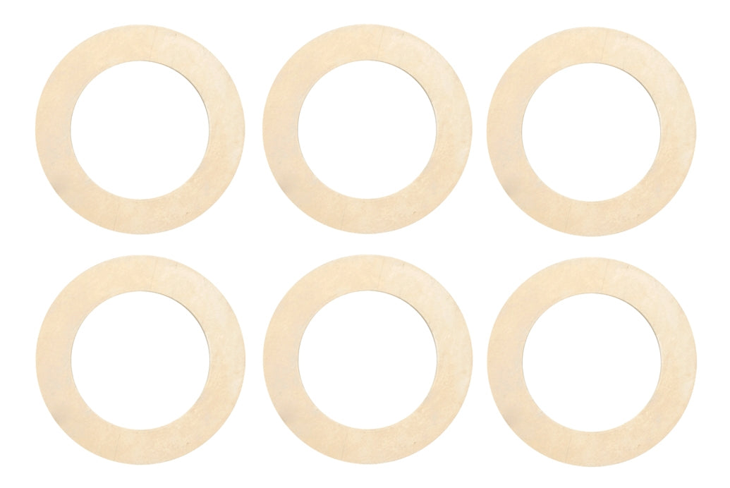 6/Pk of 24 Gauge Large Brass Rings - 1-3/8" x 7/8" Charm Blanks