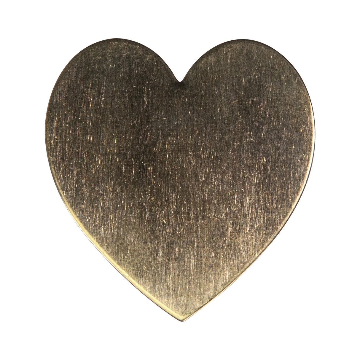 6/Pk of 24 Gauge Large Brass Hearts - 1-3/8" x 1-1/2" Charm Blanks