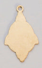 Brass 24GA Fancy Drop jewelry finding with ring 13/16" x 1/2" bright brass tone pack of 6