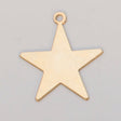 Brass 24GA 1 inch star with integrated ring fastener for crafting and jewelry making