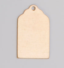 brass 24ga luggage tag 13/16x1/2 inch with hole pack of 6