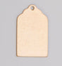 brass 24ga luggage tag 13/16x1/2 inch with hole pack of 6