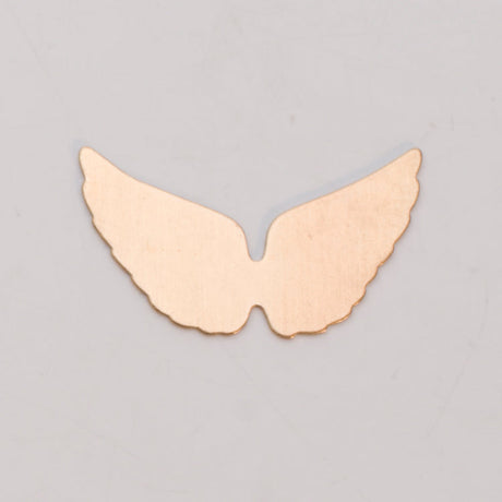 BRASS 24GA angel wings charm 29mm x 16mm brass jewelry component