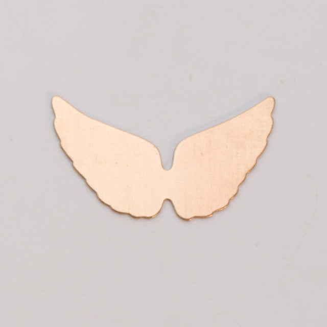 BRASS 24GA angel wings charm 29mm x 16mm brass jewelry component
