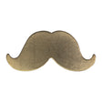 6/Pk of 24 Gauge Brass Large Mustaches - 31 MM x 14 MM Charm Blanks