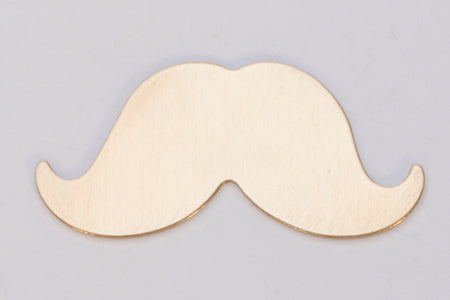 BRASS 24GA large brass mustache body jewelry 31mm x 14mm durable and lightweight accessory