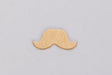 Small vintage brass 24GA mustache bead 12.5mm x 6mm for jewelry making