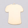BRASS 24GA small 23mm x 18.5mm T-shirt shaped jewelry finding with ring in warm brass finish pack of 6