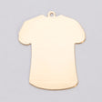 BRASS 24GA small T-shirt shaped pendant with ring, 23mm x 18.5mm jewelry component