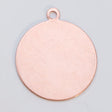 Copper 24GA 1-inch circle with built-in ring for jewelry making pack of 6