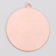 Copper 24GA 3/4 inch circle with integrated ring for jewelry and crafts pack of 6