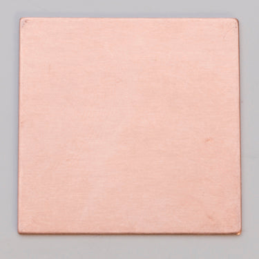 Copper 24GA 1 1/16 inch square metal sheet for crafts and jewelry making