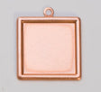 COPPER 24GA 20mm square copper component with ring for jewelry making pack of 6