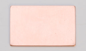 Copper 24GA 1/2"x7/8" rectangle metal strip pack of six for jewelry and crafts