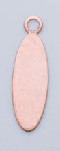 Copper 24GA 7/8"x1/4" oval jewelry finding with ring pack of 6