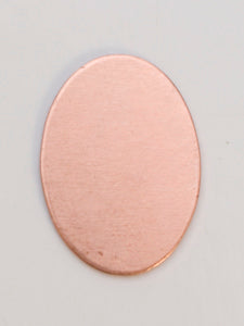 COPPER 24GA 18mm x 13mm oval copper bead for jewelry making pack of 6