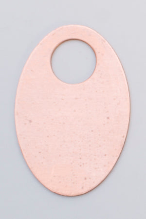 Copper 24GA oval washer 1 3/16"x3/4" with 5/16" ID corrosion-resistant pack of six