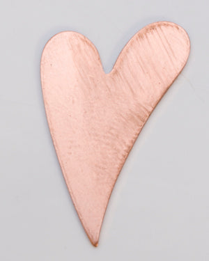 24GA copper funky heart-shaped metal piece for jewelry making and crafts