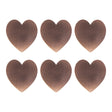 6/Pk of 24 Gauge Large Copper Hearts - 1-3/8" x 1-1/2" Charm Blanks