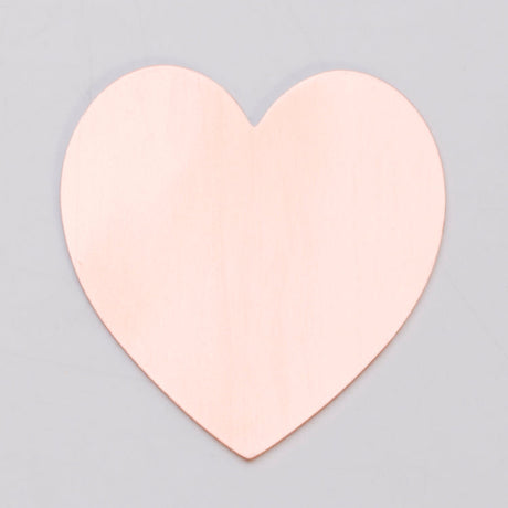 24GA copper large heart shape 1.375 by 1.5 inches for jewelry and crafts