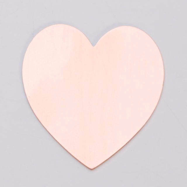 24GA copper large heart shape 1.375 by 1.5 inches for jewelry and crafts