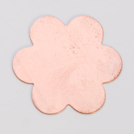 Copper 24GA 1 3/8 inch 6-petal flower craft embellishment pack of 6