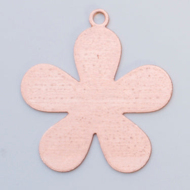 Copper 24GA 1-inch 5-petal flower craft embellishment pack of six