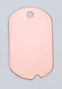 Copper 24GA dog tag blank 1 1/4 x 11/16 inch with hole pack of 6